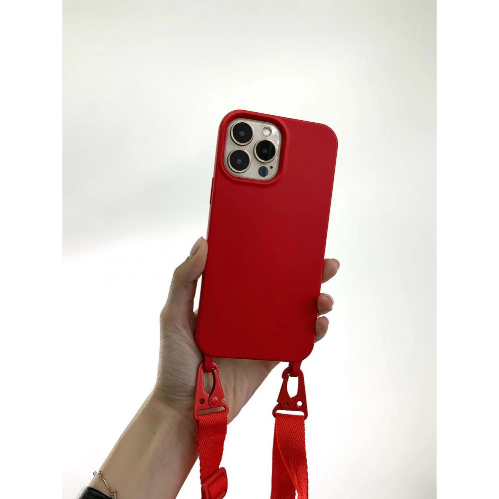 Cord Silicone Case iPhone 13 Pro 6.1" - Red