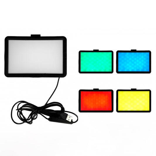 Лампа видеосвет LED 16 cm 6" Viva VL16| 9 color filters | 120 Lights | USB | 12W,2V