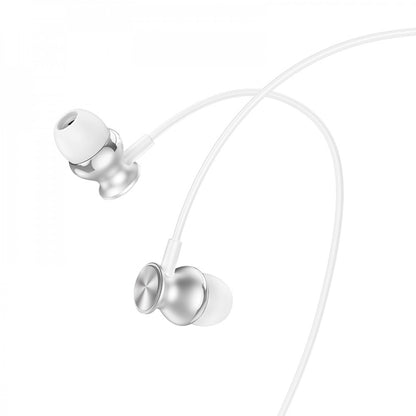 3.5mm Earphones With Mic Hoco M106 – Metal Gray