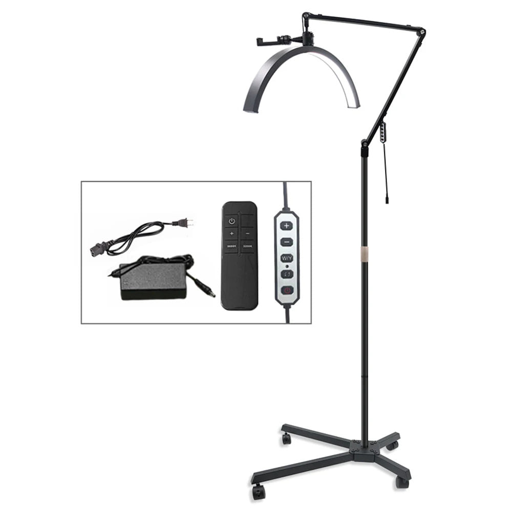 Shadowless LED crescent lamp HD-M50X 36W color 3200-5600K 50cm light:238 138-180cm Alloy lamp head+metal support