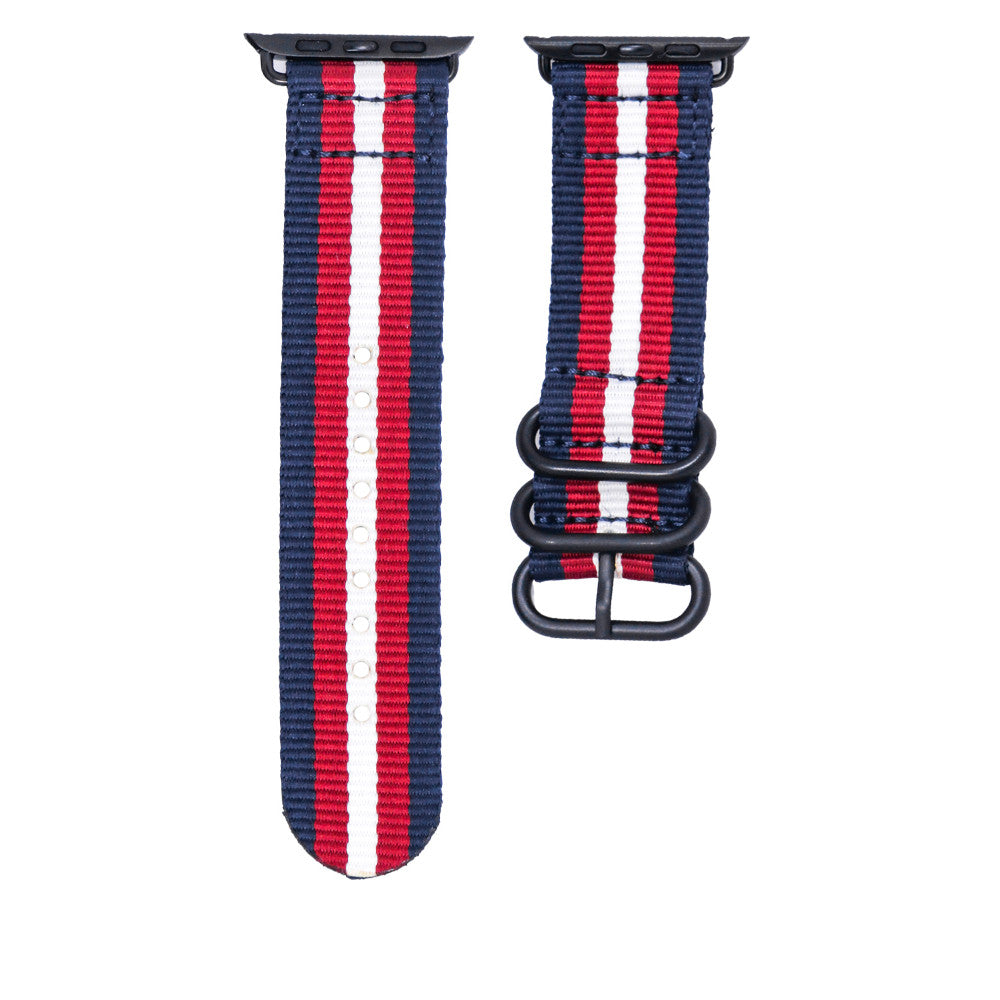 Ремінець Buckle Nylon Apple Watch 42 mm 44 mm 45 mm 49 mm — Blue/Red/White