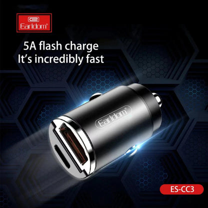 Car Charger 2.4A 1U 1C Earldom ES-CC3