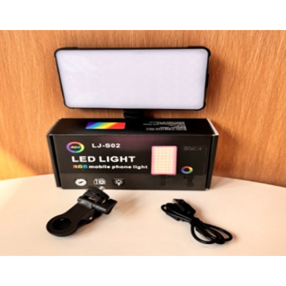 Селфи вспышка LJ-S02 RGB mobile phone light 4000mAh 3000-6500K
