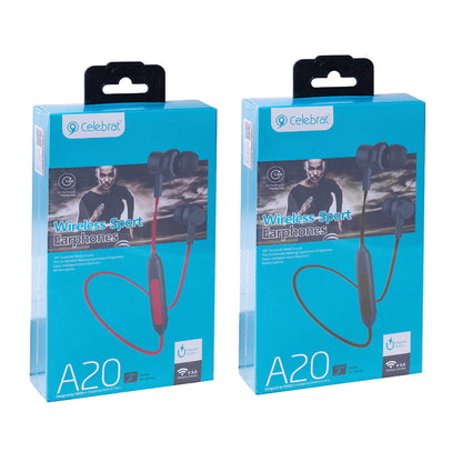 Bluetooth Headphones – Celebrat A20 – Red