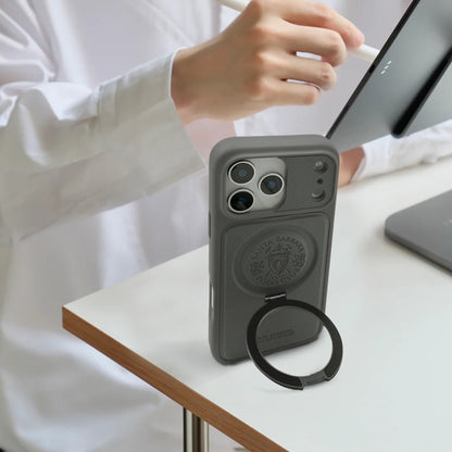 Polo Primo Leather Case iPhone 17 Pro Max — Titanium Grey