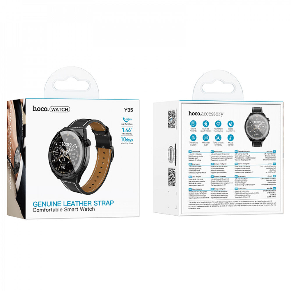 Smart Sports Watch (Call Version) Hoco Y35 — Black