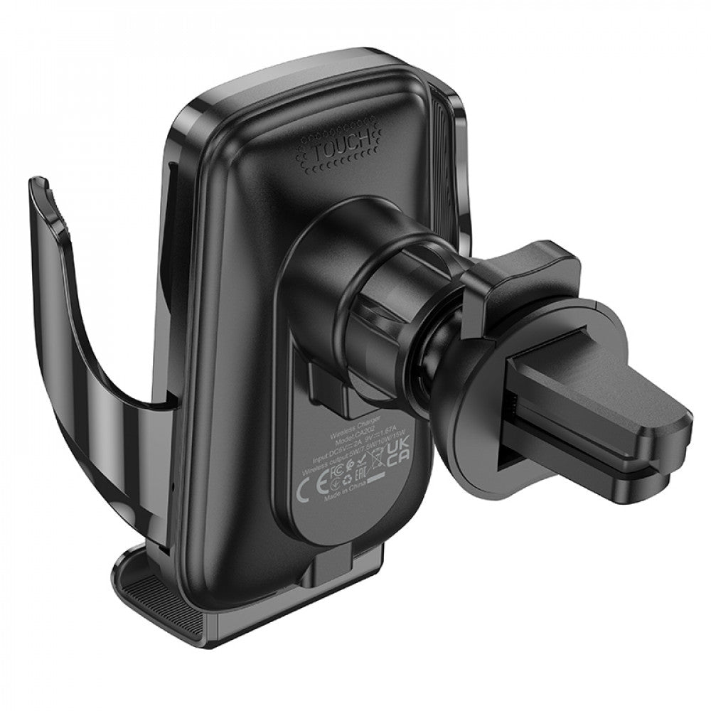 Car Holder – Hoco CA202 Plus Enlightener infrared induction wireless charing – black