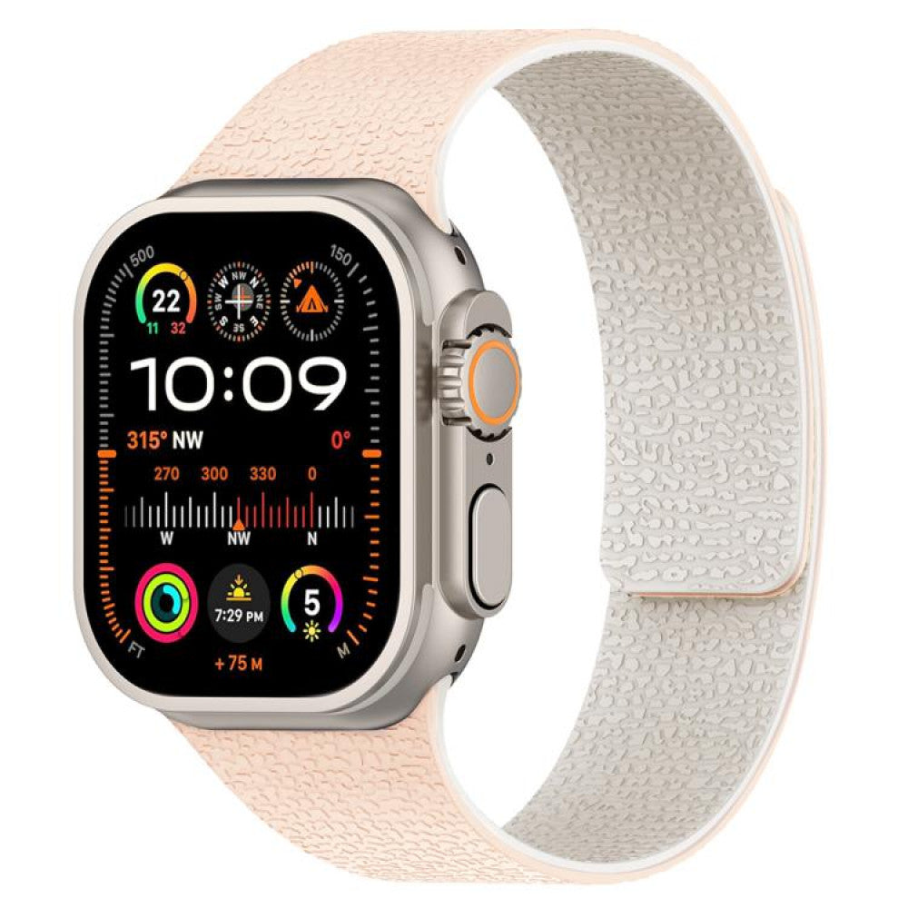Ремінець Magic Silicon — Apple Watch 42 mm | 44 mm | 45 mm | 49 mm — Milk Tea&Rock White