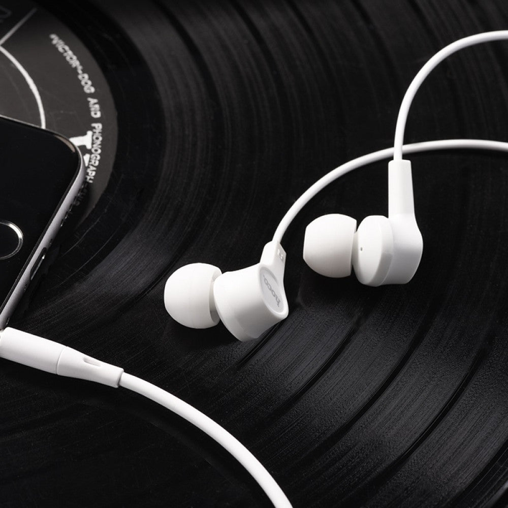 Headphones with microphone 3.5mm Hoco M50 Daintiness – White