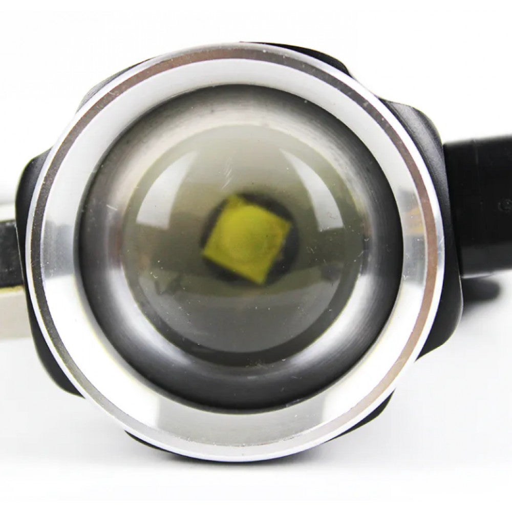 Фонарь ручной аккумуляторный с USB, ZOOM, стеклобоем и магнитом  — SY-2008