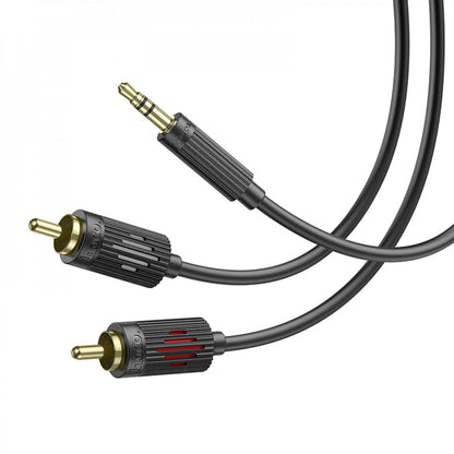 Cable Aux to 2 RCA (1m) Hoco UPA28 – Black