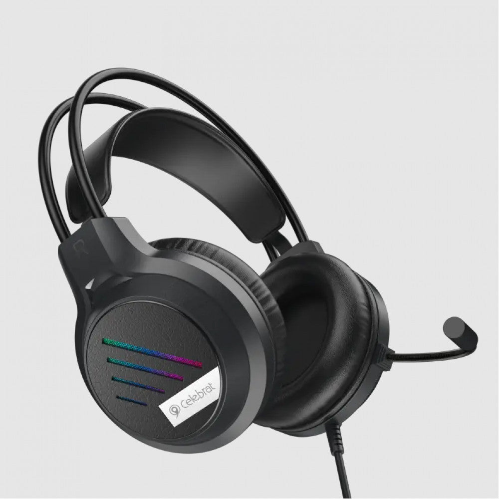 Gaming Headset 3.5mm &amp; USB – Celebrat GM-2 – Black