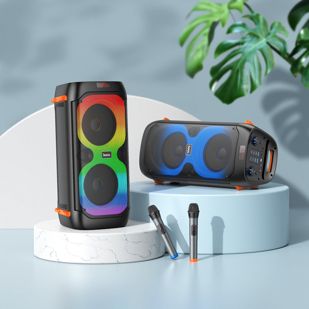 Bluetooth Speaker &amp; 2 Microphones – Hoco BS53 Manhattan – Black