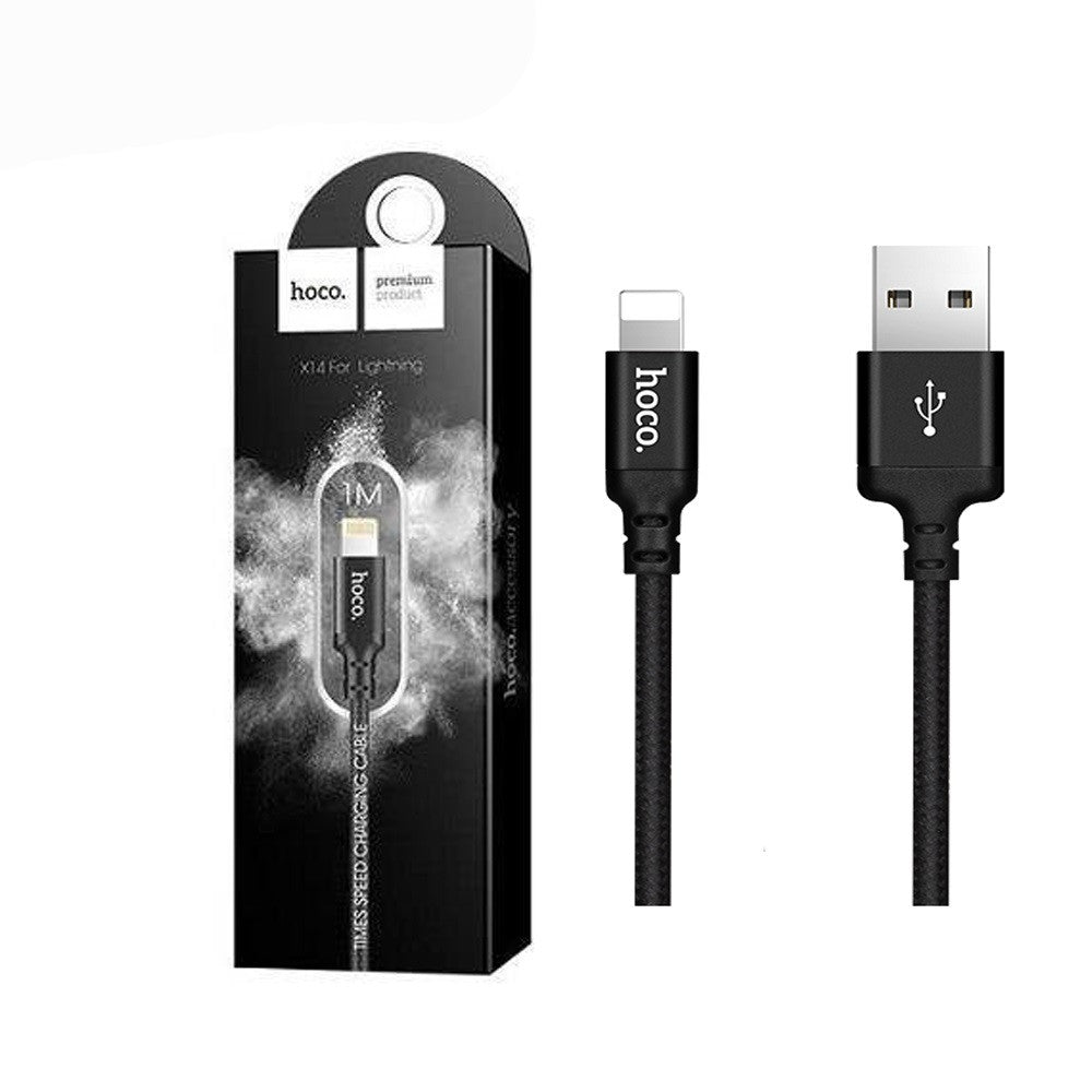 Кабель Lightning 2A (1m) Hoco X14 — Black