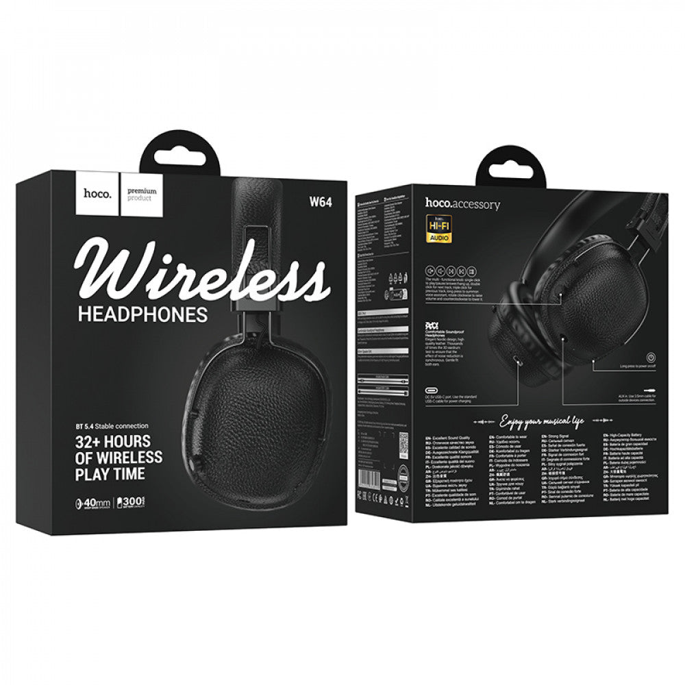 Навушники Bluetooth Hoco W64 — Black
