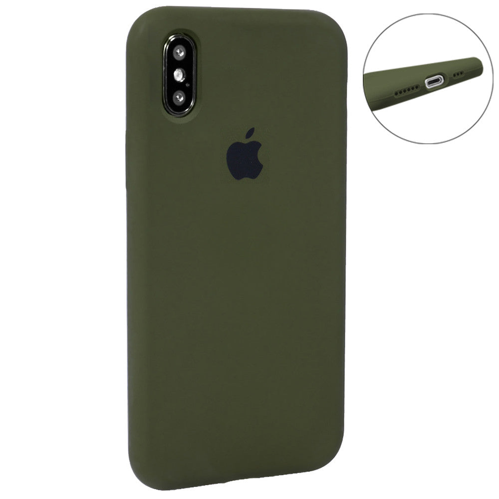Original Silicone Case Full Size iPhone X ; XS — Khaki (48)