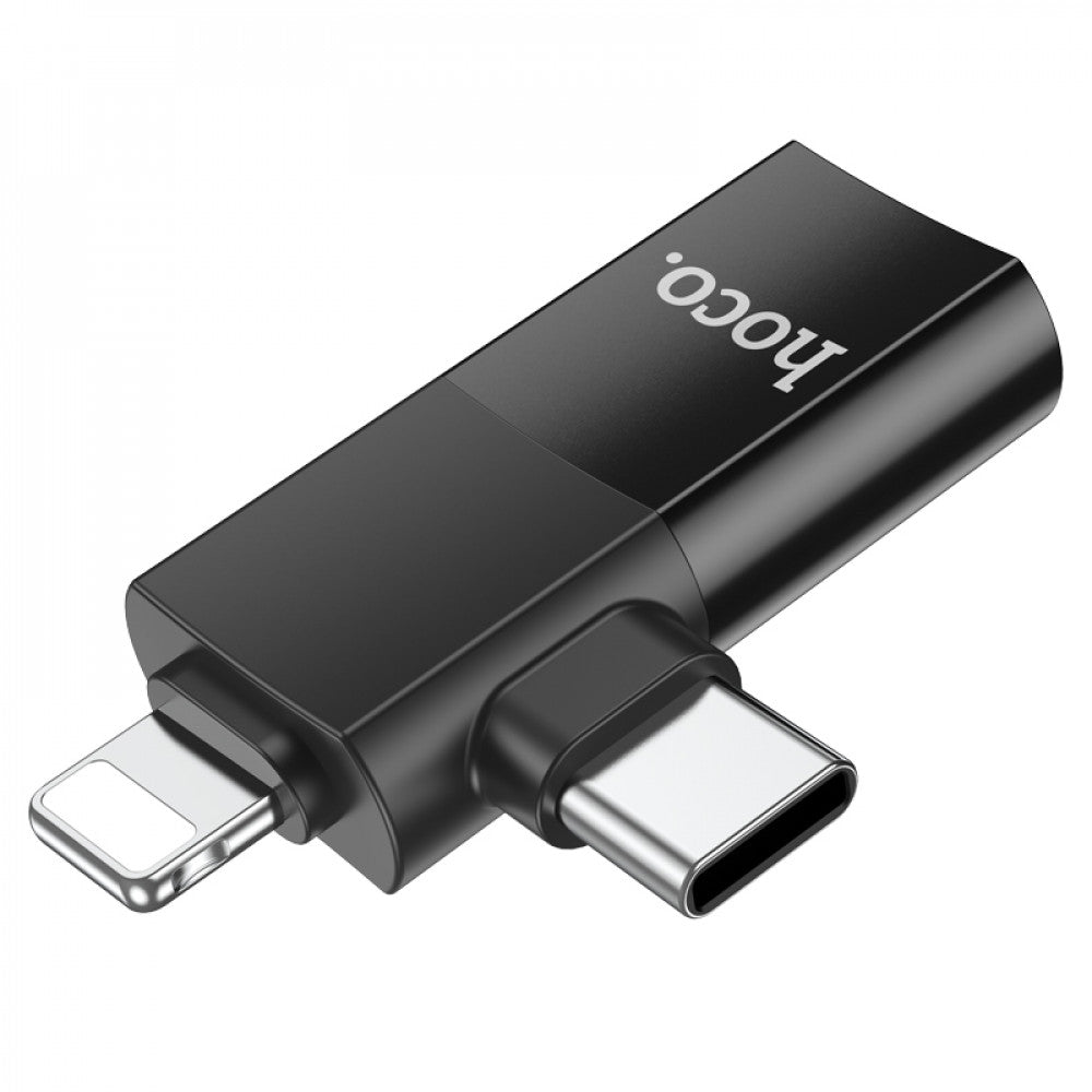 Adapter Lightning/UCB C To USB 2.0 Hoco UA17 – Black