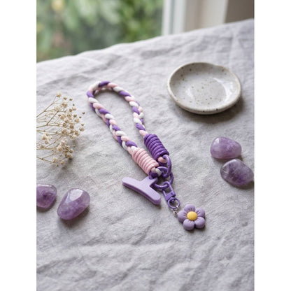 Брелок «Braid Flower» — Purple&Pink