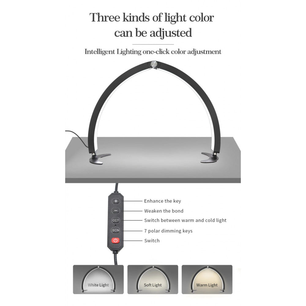 HD-M10X 40W color 3200-5600K light 320pcs crescent moon shape LED nail lamp for eyelash extension eyebrow tattoo makeup