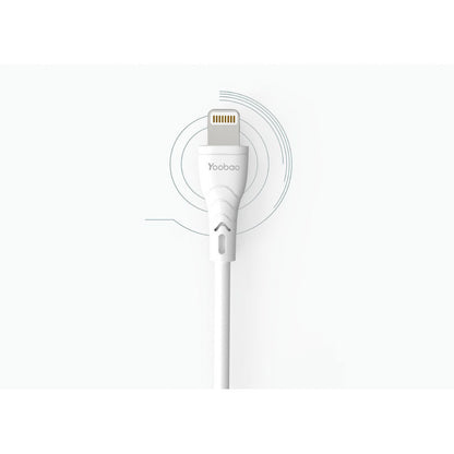 Lightning cable 2.1A (1m) Yoobao C4 - White