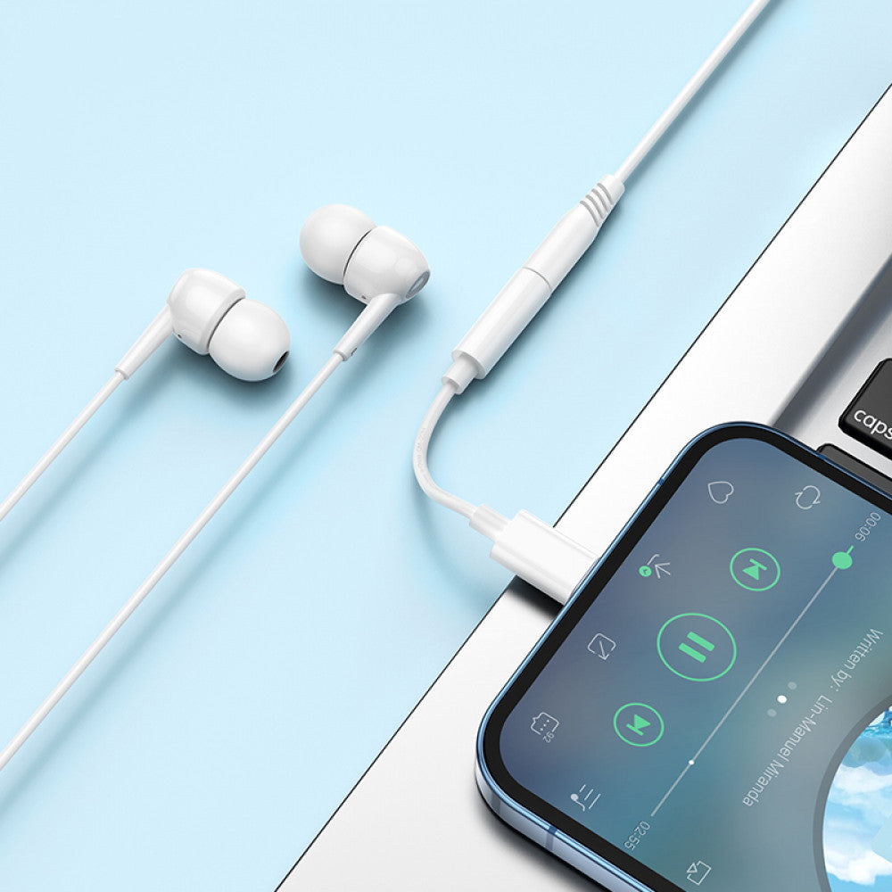 Adapter Lightning To 3.5mm – Hoco LS34 – White