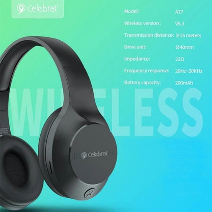 Bluetooth headphones Celebrat A27 – Black