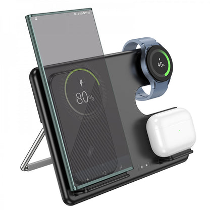 Wireless Charger 3 in 1 Hoco CQ2 SAM Watch – black