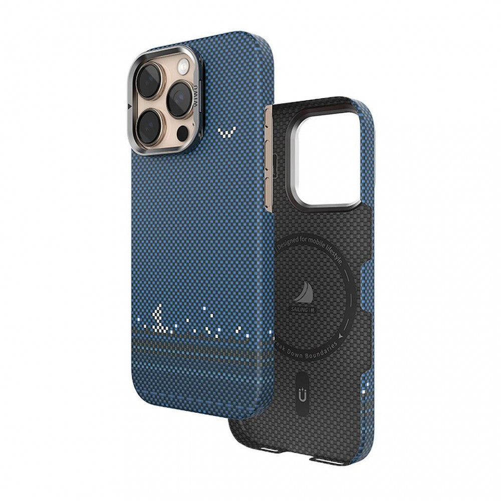 Накладка Чехлы Aramid Armor Sailing Case With MagSafe DCC-209 — iPhone 16 Pro  — Blue