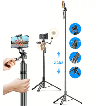 Monopod Tripod | 2.02m | — VM20 | Button Bluetooth | Veron