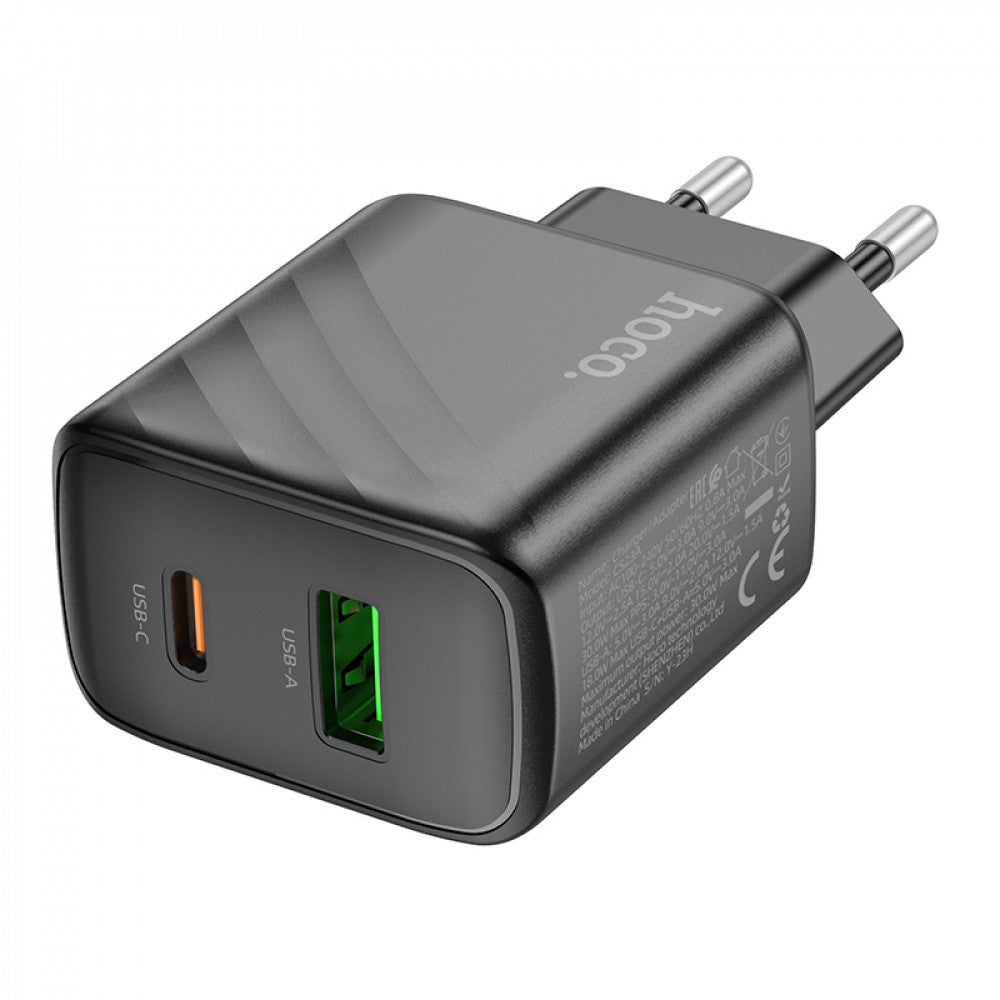 Home Charger | 30W | PD | QC3.0 – Hoco CS23A – Black