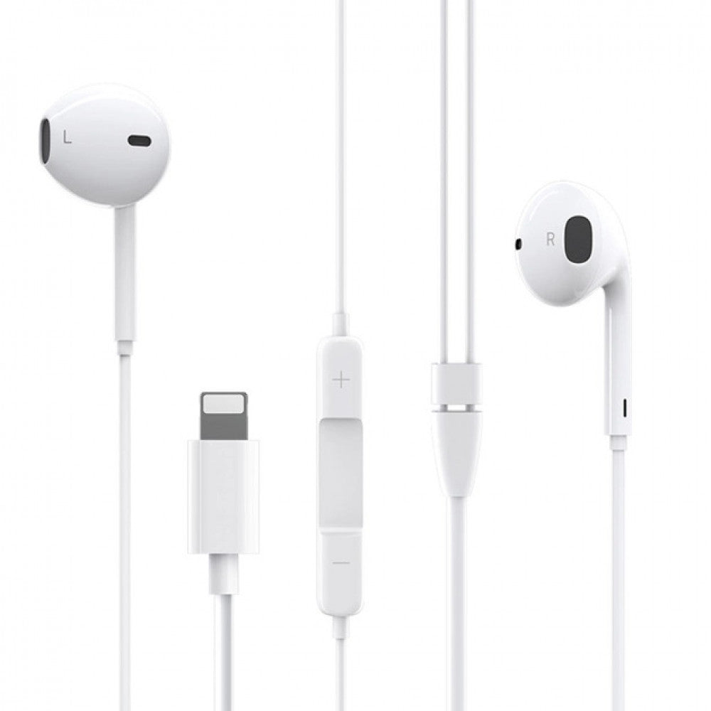 Lightning headphones with microphone Borofone BM32 Plus – White