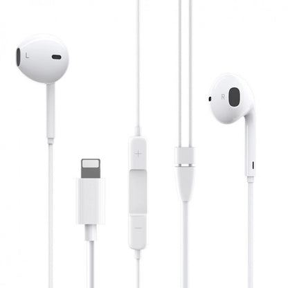 Lightning headphones with microphone Borofone BM32 Plus – White