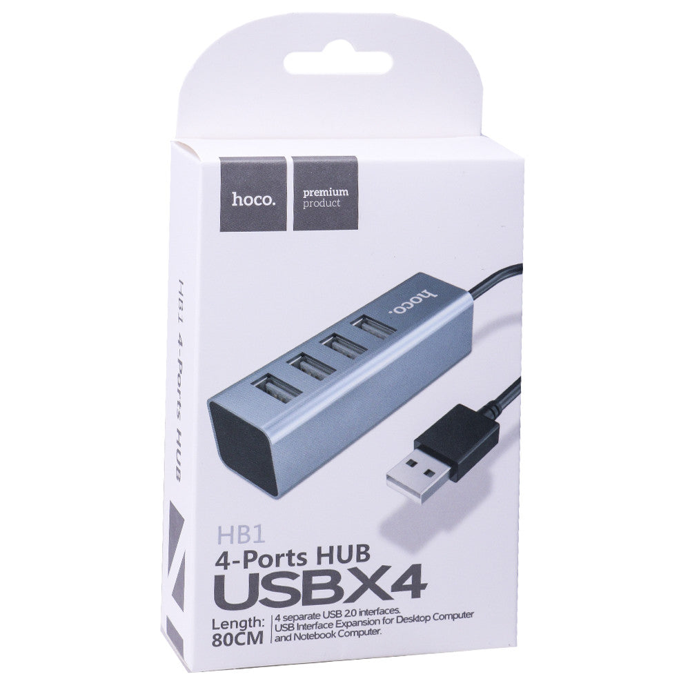 USB HUB Hoco HB1 Line Machine ; USB To 4 USB - Tarnish