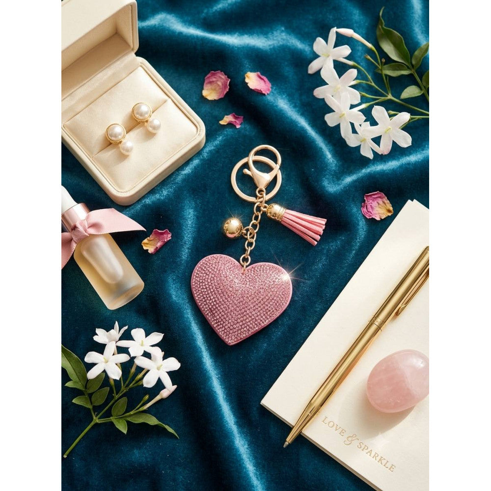 Брелок Swarovski Color Heart — Pink