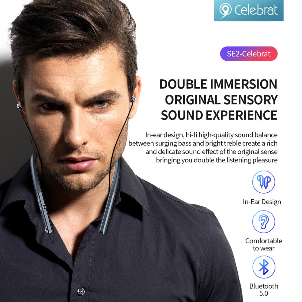 Bluetooth headphones Celebrat SE2 – Black