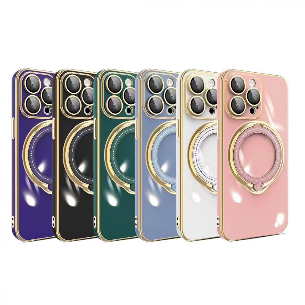 Cover Cases Golden Ring TPU Case iPhone 12 Pro - Pink