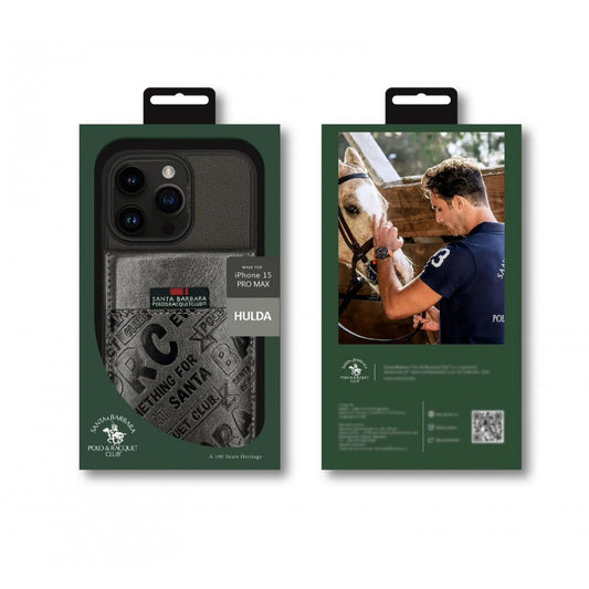 Polo Timothy Leather Case iPhone 15 Pro - Black