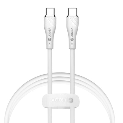 Кабель USB C to C 60W PD (1m) Veron CC06 Silicon — White