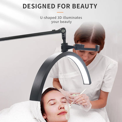 Shadowless LED crescent lamp HD-M50X 36W color 3200-5600K 50cm light:238 138-180cm Alloy lamp head+metal support