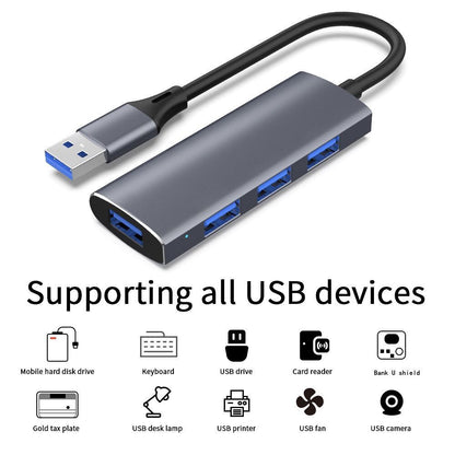 USB HUB : USB 3.0 To 4 USB 4 PORT HUB 3.0