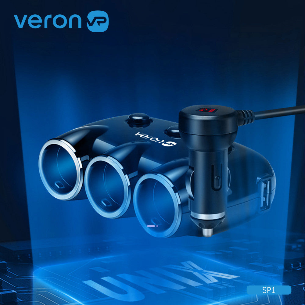 Cigarette Lighter Splitter | 3S | 3.1A | 2U — Veron SP1