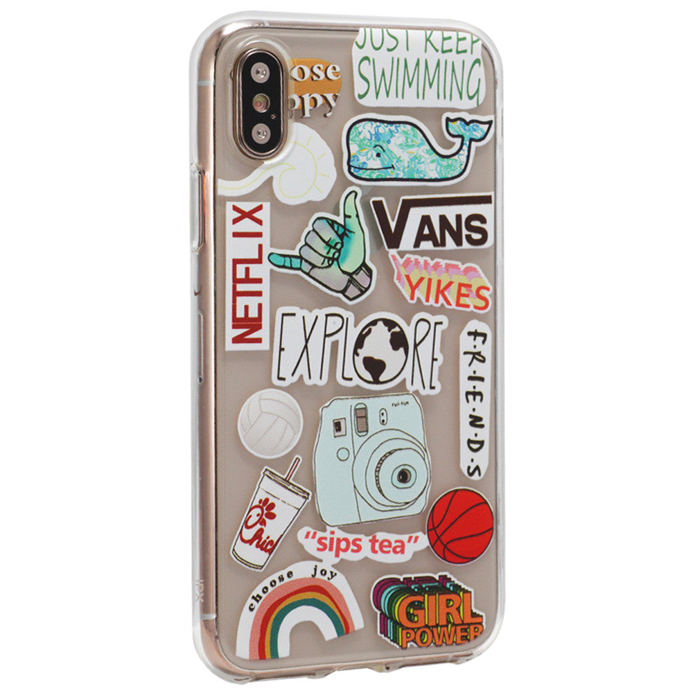 Stickers Series TPU Case iPhone XS Max 