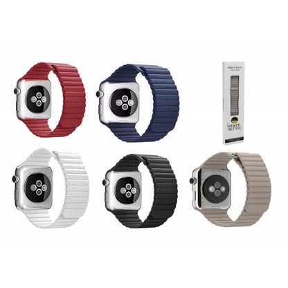 Reminets Leather Loop Apple Watch 38 mm 40 mm 41 mm — Red