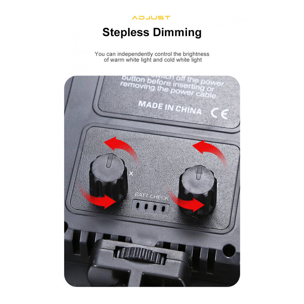 Лампа видеосвет LED Pro 800 I panel light I 2 battery(4400mAh) I charger I carry bag I