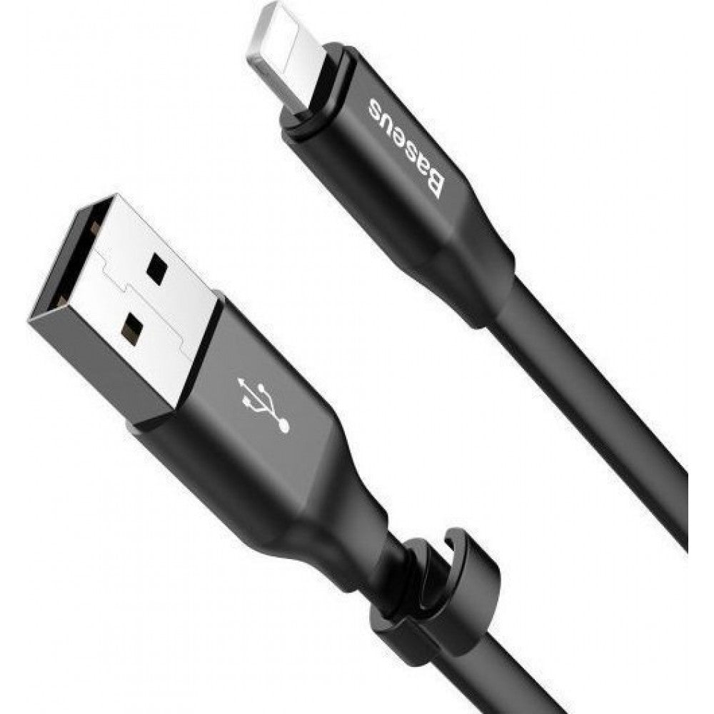 Кабель Lightning 2A (0.23m) Baseus (CALMBJ-B01) Nimble Portable Black