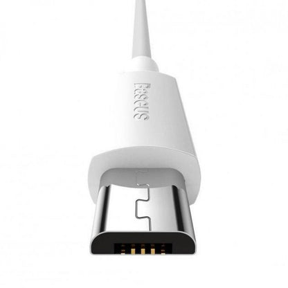 Cable Micro 2.1A (1.5m) Baseus (TZCAMZJ) Simple Wisdom (2PCS/Set – TZCAMZJ-02 White