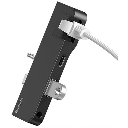 HUB USB C Baseus(CAHUB-FG01) Multifunctional HUB for Surface Go(Type-C+Audio to RJ45+USB3.0+Type-C(data)+Audio) – CAHUB-FG01 Black