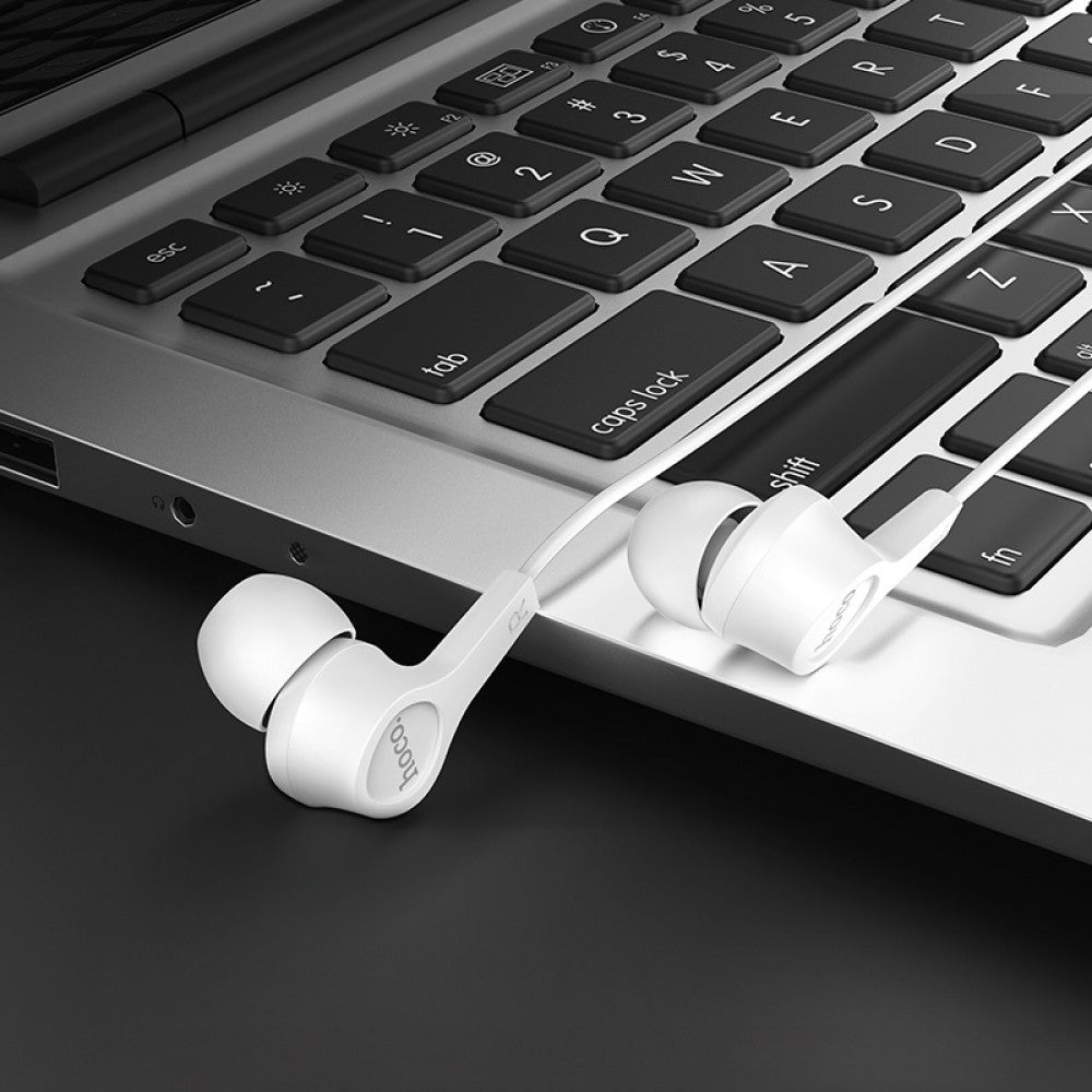 Headphones with microphone 3.5mm Hoco M50 Daintiness – White