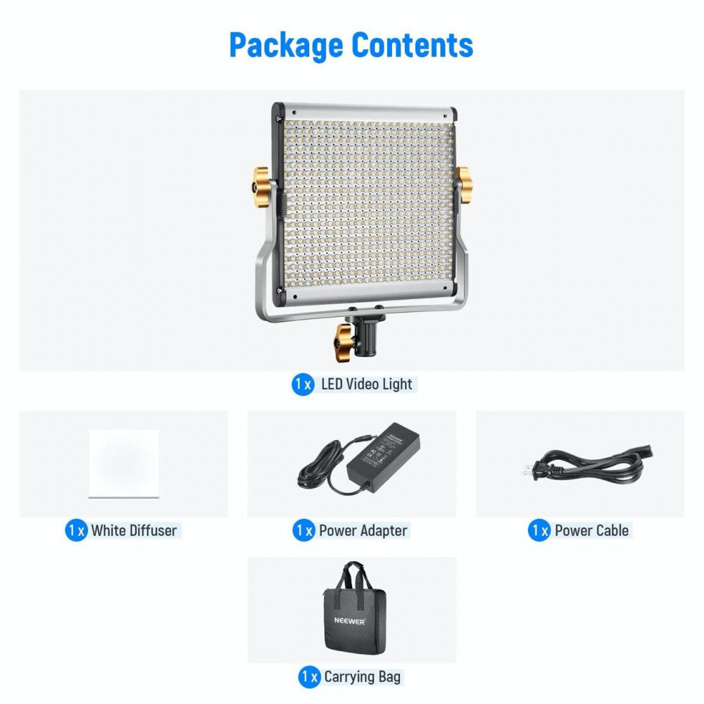 Video light lamp LED NEERWER NL480 28W Bi-color 480pcs Led color 3200-5600K CRI 96+