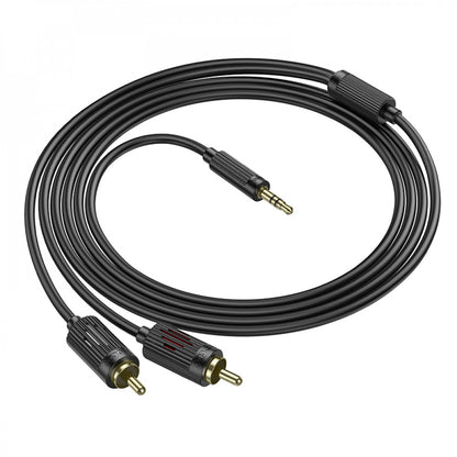 Cable Aux to 2 RCA (1m) Hoco UPA28 – Black